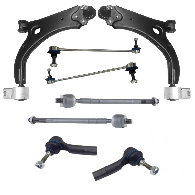 Ford Fiesta 2002-2008 Front Wishbone Control Arms Inner Outer Tie Track Rods & Drop Links