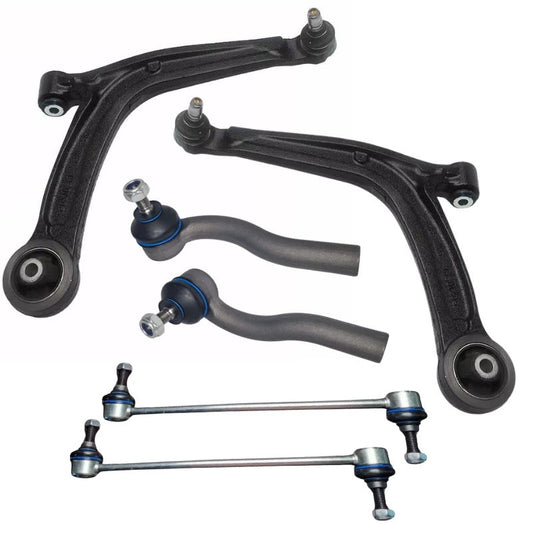 Fiat 500 2008-2017 Front Wishbone Control Arms Drop Links & Outer Track Rod Ends