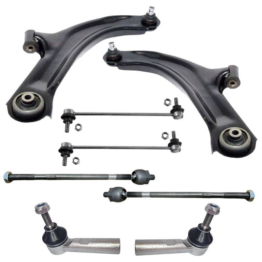 Renault Clio 2005-2015 Front Wishbone Control Arms Inner Outer Tie Track Rods & Drop Links
