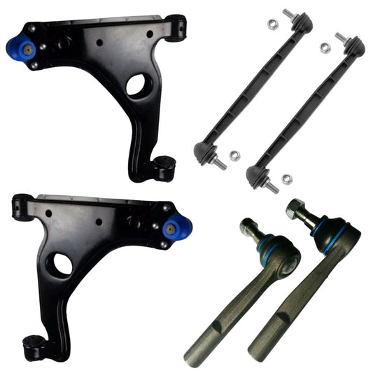 Vauxhall Astra 2005-2011 Front Wishbone Control Arms Drop Links & Outer Track Rod Ends